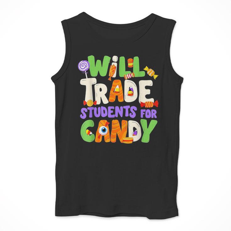 Will Trade Students For Candy Teacher Cute Halloween Costume Men Tank Top, funny design Will Trade Students For Candy Teacher Cute Halloween Costume Men Tank Top, funny design