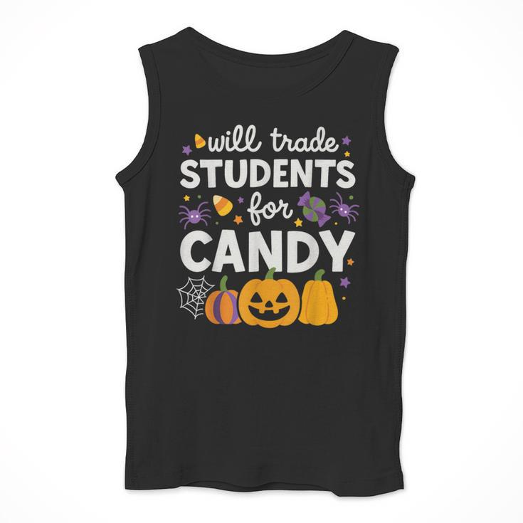 Will Trade Students For Candy Teacher Cute Halloween Men Tank Top, funny design Will Trade Students For Candy Teacher Cute Halloween Men Tank Top, funny design