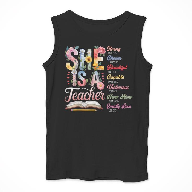 Women Bible Verse Christian Teacher God Says Back To School Men Tank Top, funny design Women Bible Verse Christian Teacher God Says Back To School Men Tank Top, funny design