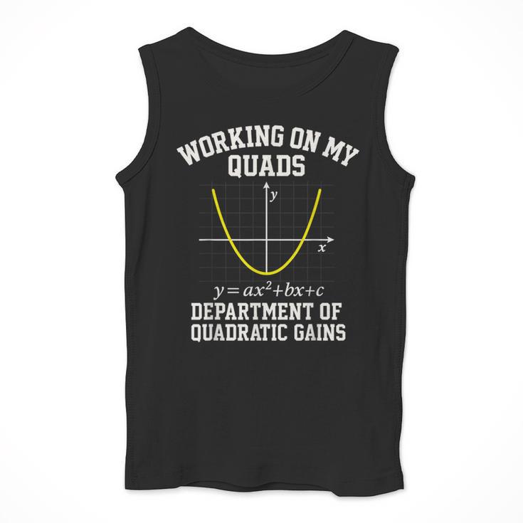 Working On My Quads Algebra Math Gym Teacher Men Tank Top, funny design