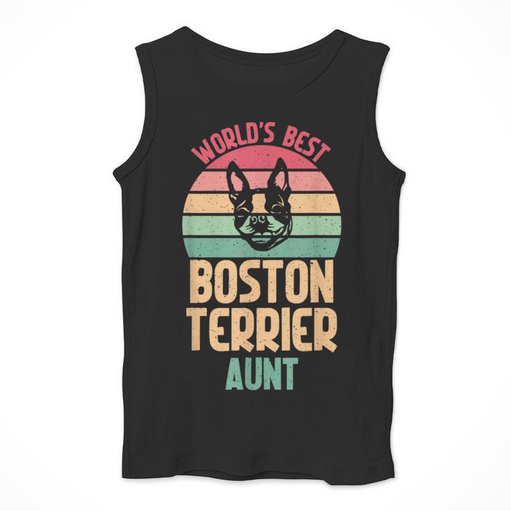 Worlds Best Boston Terrier Aunt Men Tank Top, funny design