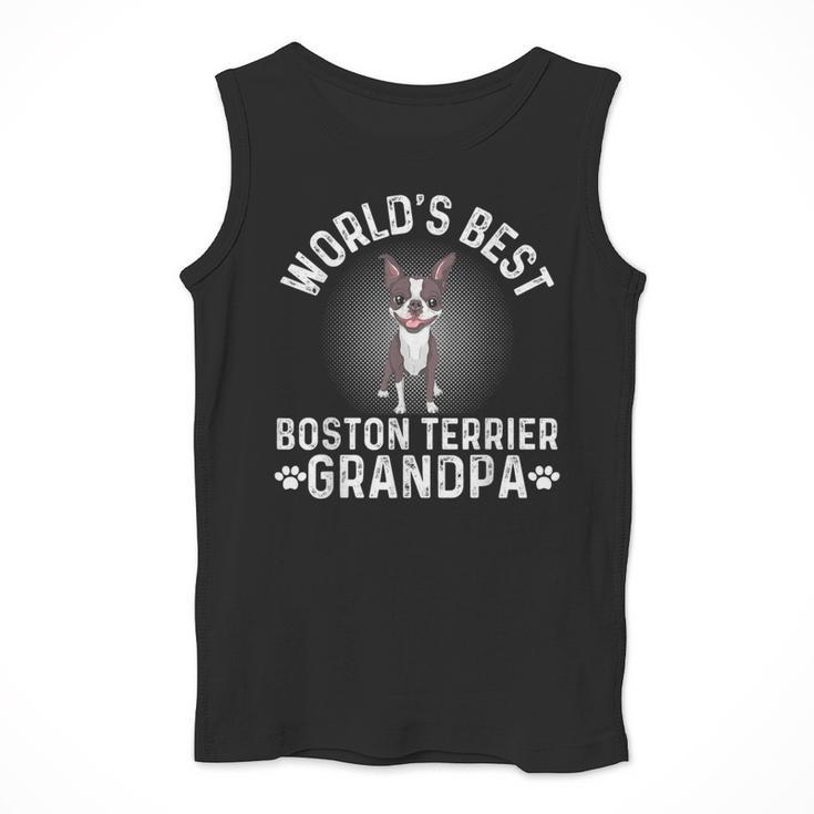 World's Best Boston Terrier Grandpa Dog Grandfather For Men Women Girls Kids Men Tank Top, funny design