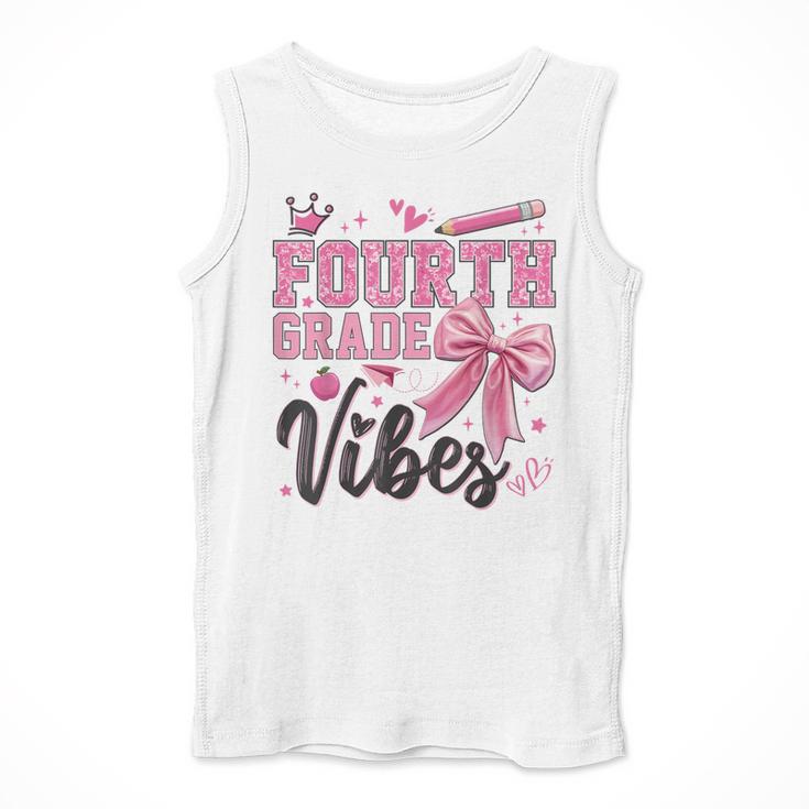 4th Fourth Grade Vibes Back To School Coquette Teacher Girl Men Tank Top, 4th Grade Teacher Gifts, funny design 4th Fourth Grade Vibes Back To School Coquette Teacher Girl Men Tank Top, 4th Grade Teacher Gifts, funny design