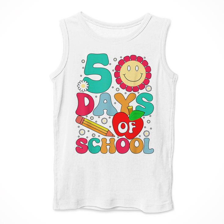 50 Days Of School Teacher Happy 50th Day Of School Kids Men Tank Top, funny design