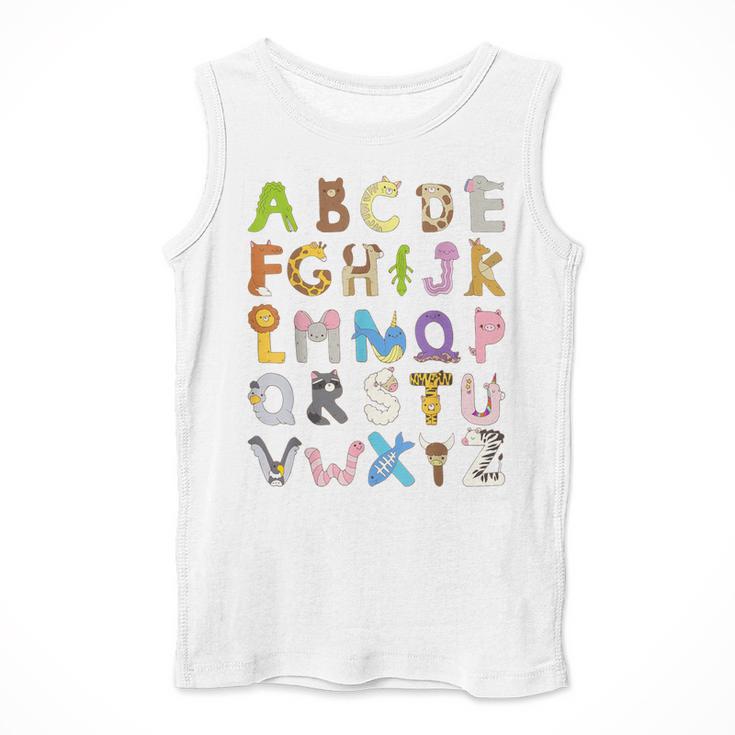 ABC Animals Alphabet Graphic Boys Girls Kindergarten Teacher Men Tank Top, funny design ABC Animals Alphabet Graphic Boys Girls Kindergarten Teacher Men Tank Top, funny design