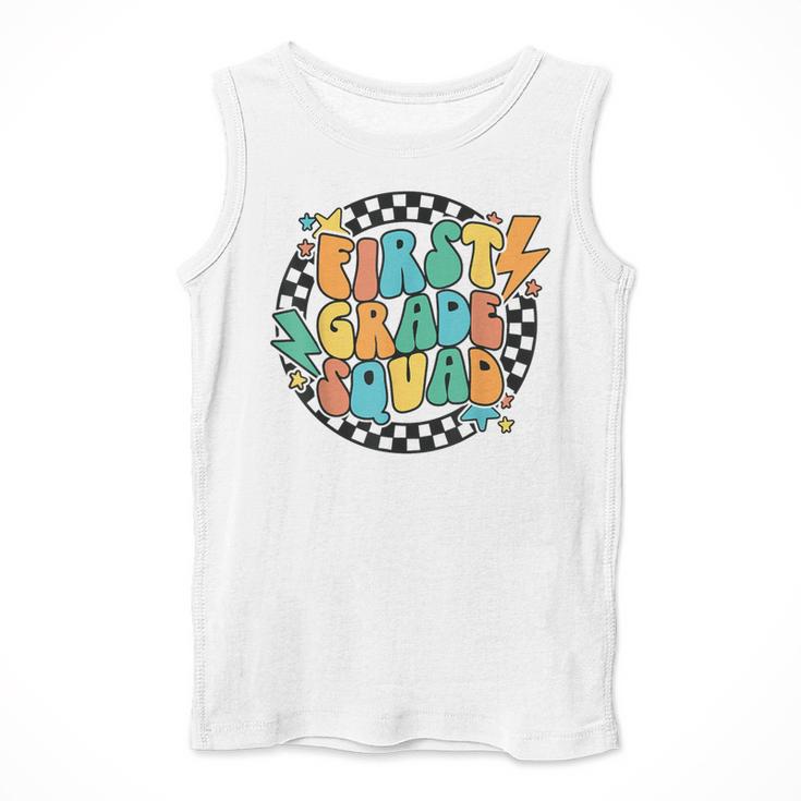 Back To School Groovy Teacher 1st First Grade Crew Squad Men Tank Top, Groovy Teacher Gifts, First Grade Teacher Gifts, funny design Back To School Groovy Teacher 1st First Grade Crew Squad Men Tank Top, Groovy Teacher Gifts, First Grade Teacher Gifts, funny design