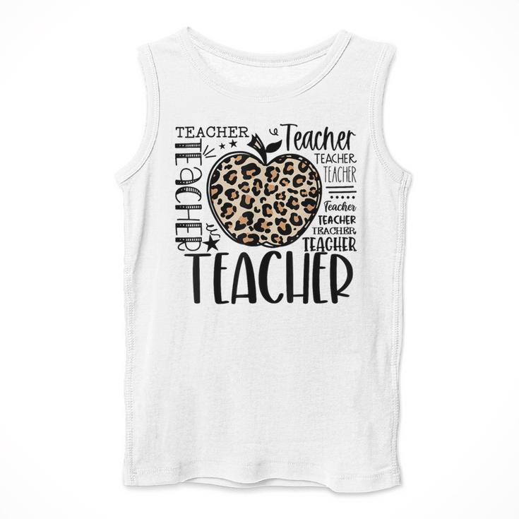 Back To School Teacher Life Apple Leopard Teacher Women Men Tank Top, funny design Back To School Teacher Life Apple Leopard Teacher Women Men Tank Top, funny design