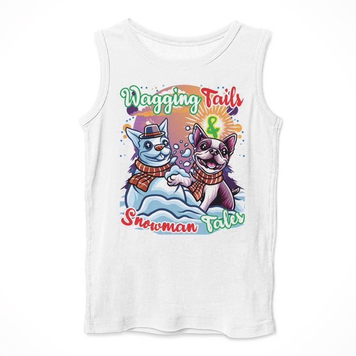 Boston Terrier Dog Christmas Snowman Winter Snow Men Tank Top, Boston Terrier Christmas Gifts, funny design