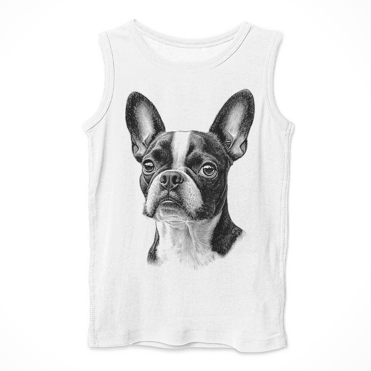 Boston Terrier Dog Motif Pet Illustration Boston Terrier For Men Women Kids Men Tank Top, funny design