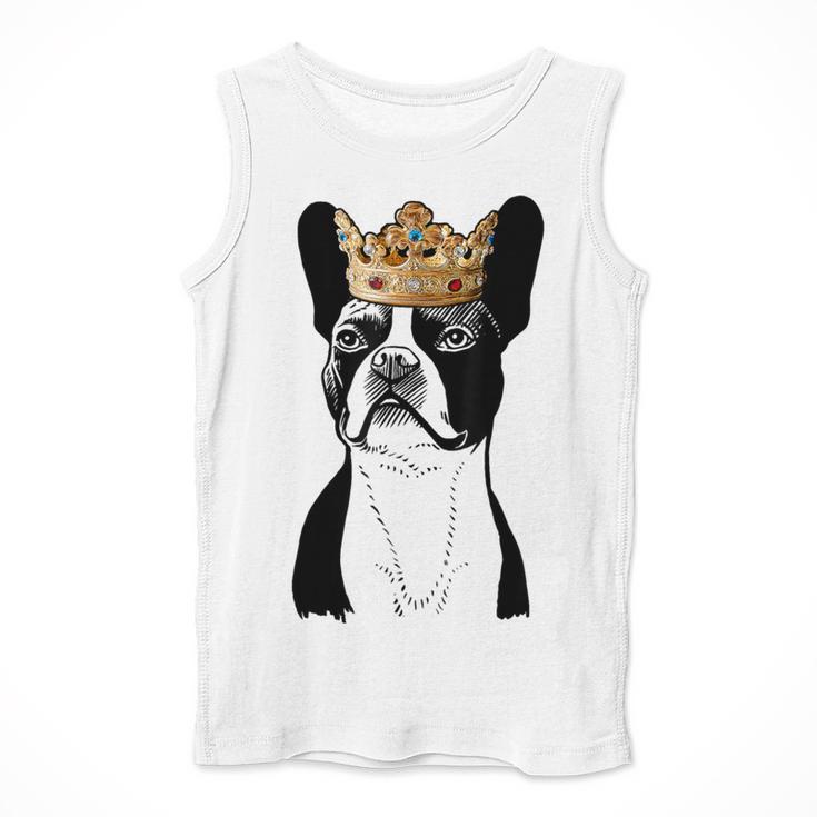 Boston Terrier Dog Wearing Crown For Men Women Girls Kids Men Tank Top, funny design