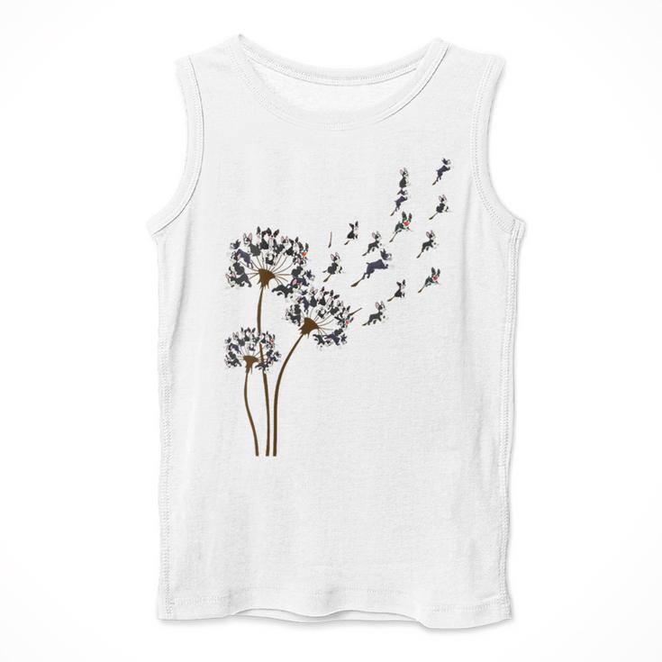 Boston Terrier Flower Fly Dandelion Dog Lover Dog Dad Men Tank Top, Boston Terrier Dad Gifts, funny design