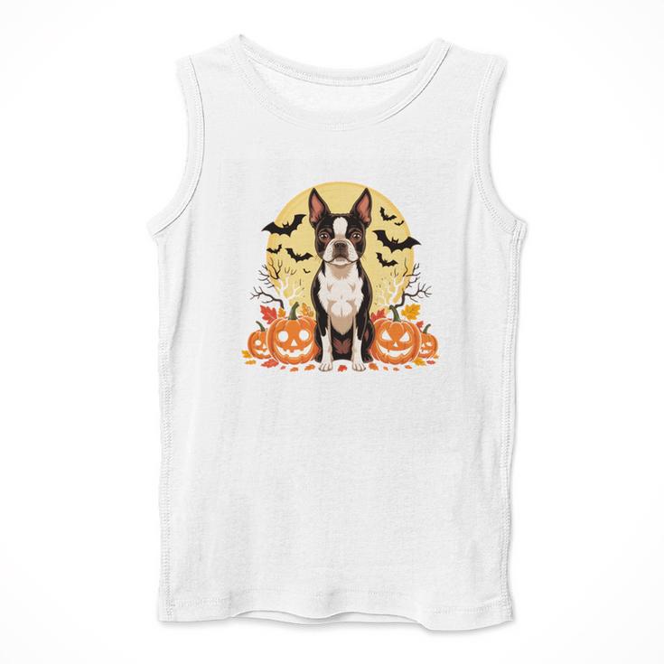 Boston Terrier Halloween Dog Lover Pumpkin Costume Men Tank Top, Boston Terrier Halloween Gifts, funny design