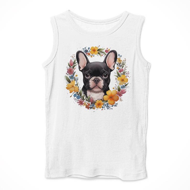Boston Terrier Mom Floral Bostie Dog Lover Flowers Cute Men Tank Top, Mom Gifts, Boston Terrier Mom Gifts, funny design