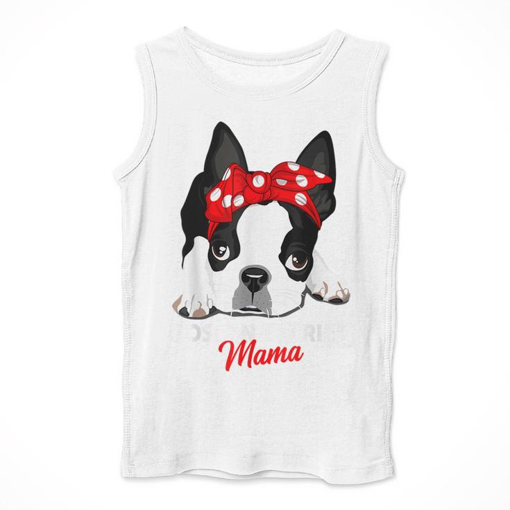 Boston Terrier Mum Dog Woman Idea Men Tank Top, funny design