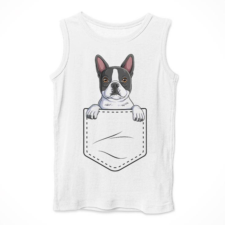 Boston Terrier In The Pocket Cute Boston Terrier Dog Lovers Men Women Girls Kids Men Tank Top, funny design