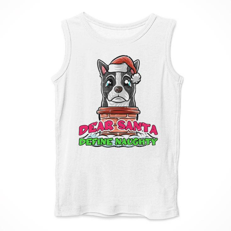 Boston Terrier Santa Claus Christmas Dog Men Tank Top, Boston Terrier Christmas Gifts, funny design