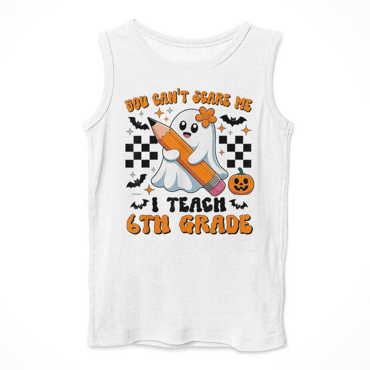You Can't Scare Me I Teach 6th Grade Retro Teacher Halloween Men Tank Top, funny design You Can't Scare Me I Teach 6th Grade Retro Teacher Halloween Men Tank Top, funny design