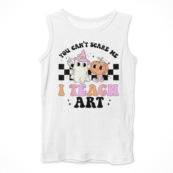 You Can't Scare Me I Teach Art Retro Teacher Ghost Halloween Men Tank Top, funny design You Can't Scare Me I Teach Art Retro Teacher Ghost Halloween Men Tank Top, funny design