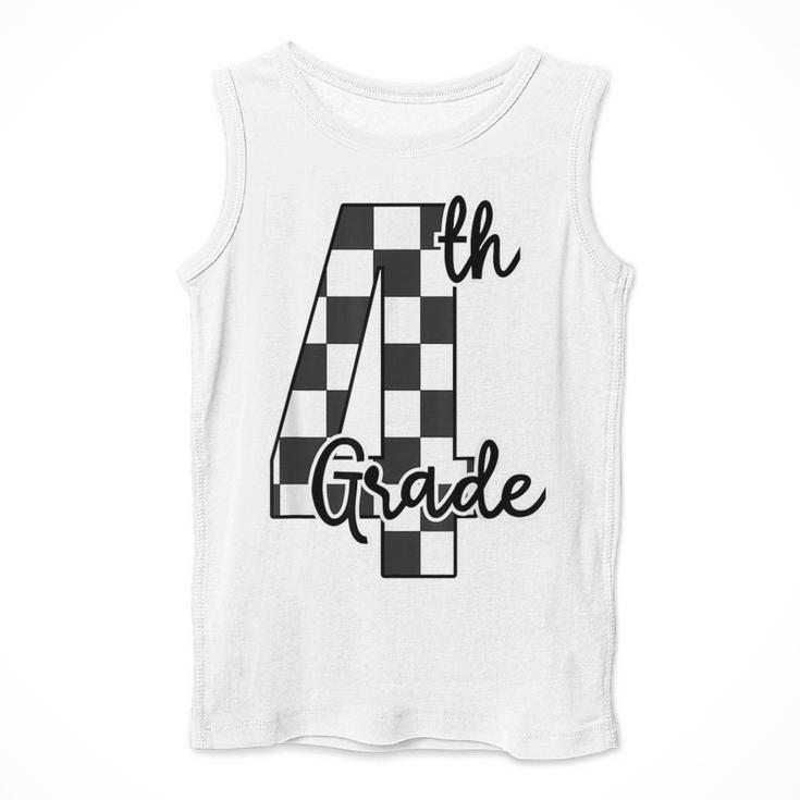 Checkered Fourth Grade Back To School Teachers Students Men Tank Top, funny design Checkered Fourth Grade Back To School Teachers Students Men Tank Top, funny design