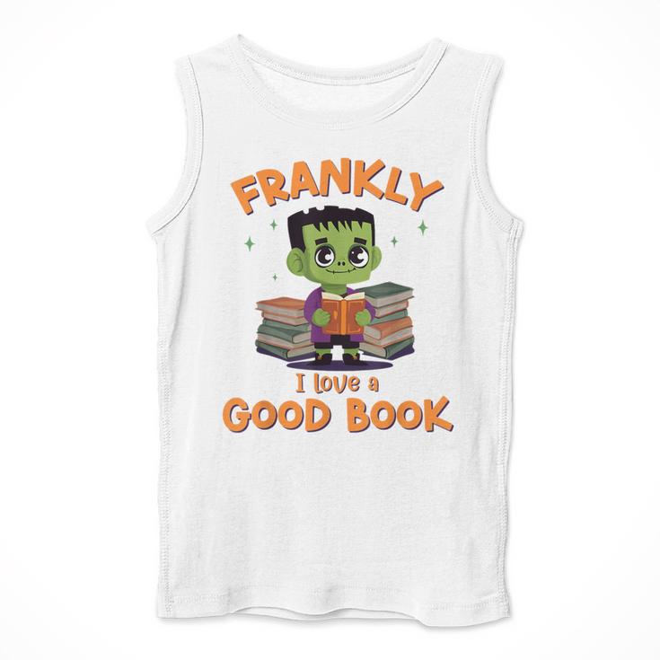 Cute Halloween Teacher Librarian Frankenstein Reading Books Men Tank Top, funny design Cute Halloween Teacher Librarian Frankenstein Reading Books Men Tank Top, funny design