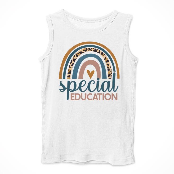 Cute Special Education Leopard Print SPED Teacher Idea Men Tank Top, funny design