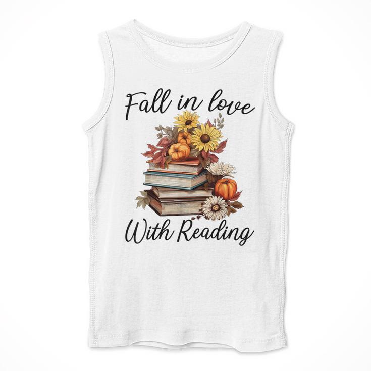 Fall In Love With Reading Book Autumn Teachers Pumpkins Men Tank Top, funny design Fall In Love With Reading Book Autumn Teachers Pumpkins Men Tank Top, funny design