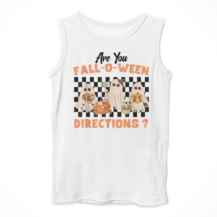 Are You Fall-O-Ween Directions Halloween Ghost Fall Teacher Men Tank Top, funny design