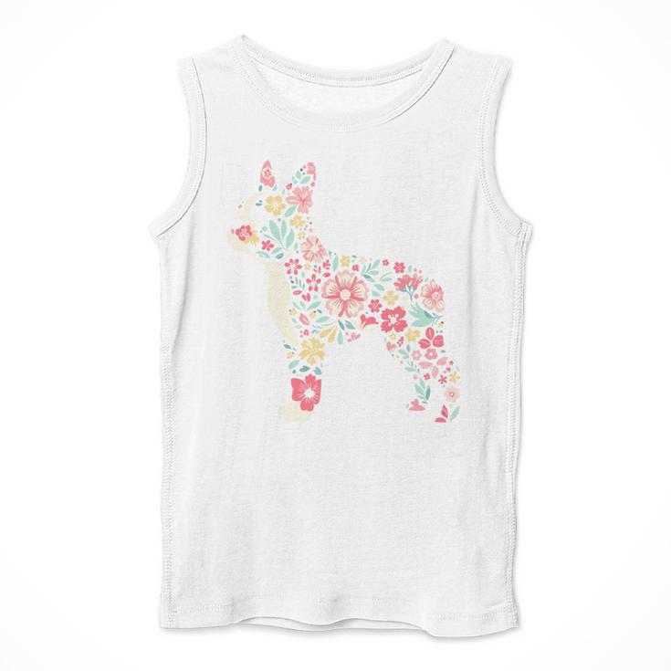 Floral FLower Boston Terrier Mom Grandma Men Tank Top, Mom Gifts, Boston Terrier Mom Gifts, funny design