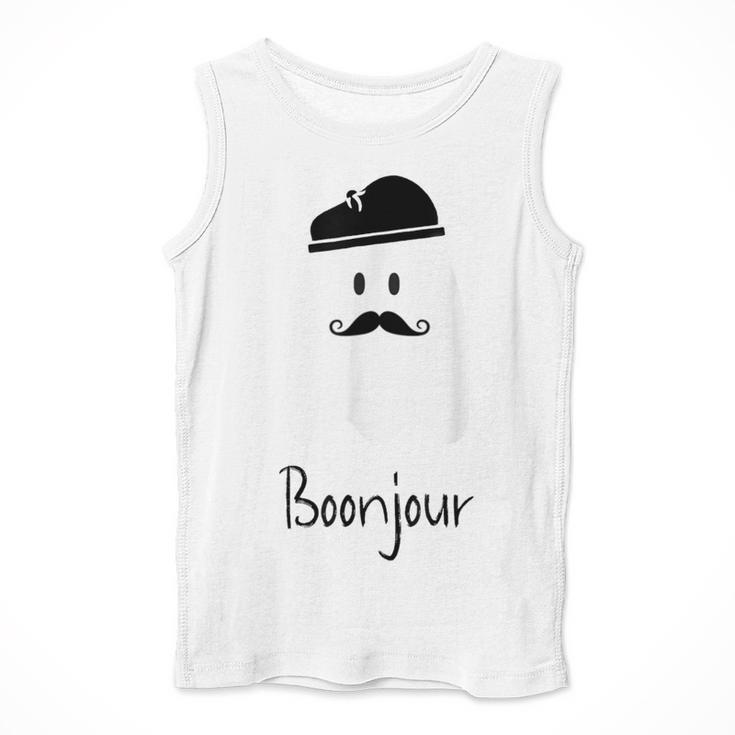 French Teacher Halloween Bonjour Ghost Men Tank Top, funny design