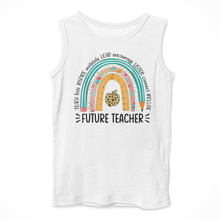 Future Teacher Cute Rainbow Leopard Teacher Outfit For Men Women Girls Kids Men Tank Top, Future Teacher Gifts, funny design Future Teacher Cute Rainbow Leopard Teacher Outfit For Men Women Girls Kids Men Tank Top, Future Teacher Gifts, funny design
