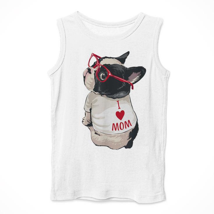 Girls I Heart Mom Love Mama Boston Terrier Dog Lover Men Tank Top, Mom Gifts, Boston Terrier Mom Gifts, funny design