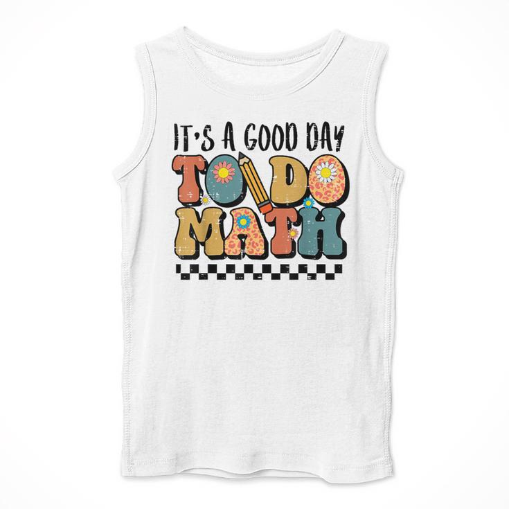 Good Day To Do Math Teacher Vintage Groovy Nerd Women Men Men Tank Top, Groovy Teacher Gifts, funny design