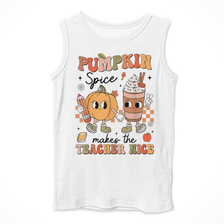 Groovy Pumpkin Spice Makes Teacher Nice Fall Thanksgiving Men Tank Top, Groovy Teacher Gifts, funny design Groovy Pumpkin Spice Makes Teacher Nice Fall Thanksgiving Men Tank Top, Groovy Teacher Gifts, funny design