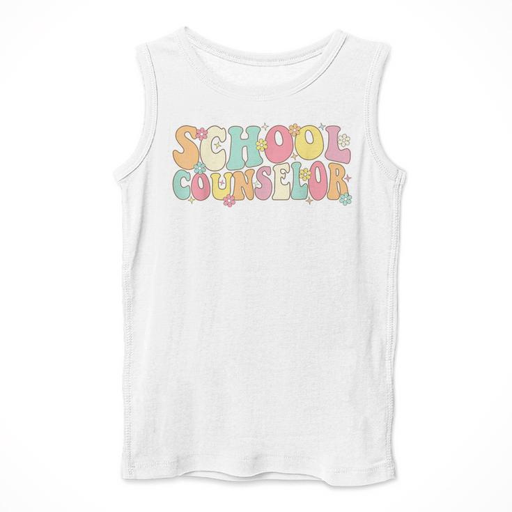 Groovy School Counselor Back To School Teacher Counseling Men Tank Top, Groovy Teacher Gifts, funny design