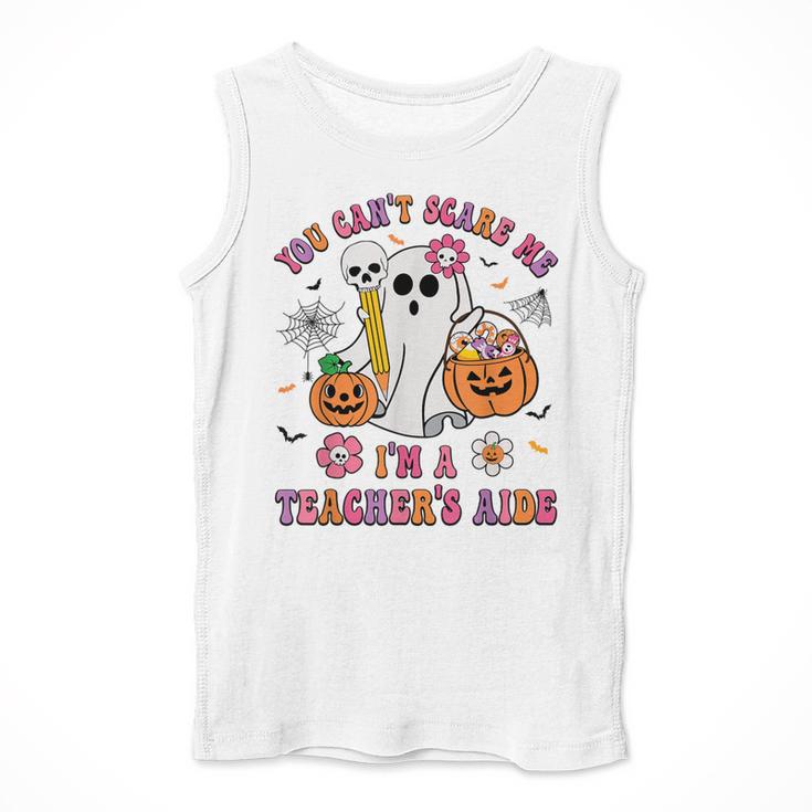 Halloween You Can't Scare Me I'm A School Teacher's Aide Men Tank Top, funny design