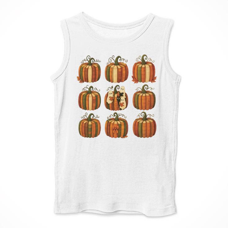 Halloween Teacher Fall Book Pumpkin Retro Reading Men Tank Top, funny design Halloween Teacher Fall Book Pumpkin Retro Reading Men Tank Top, funny design