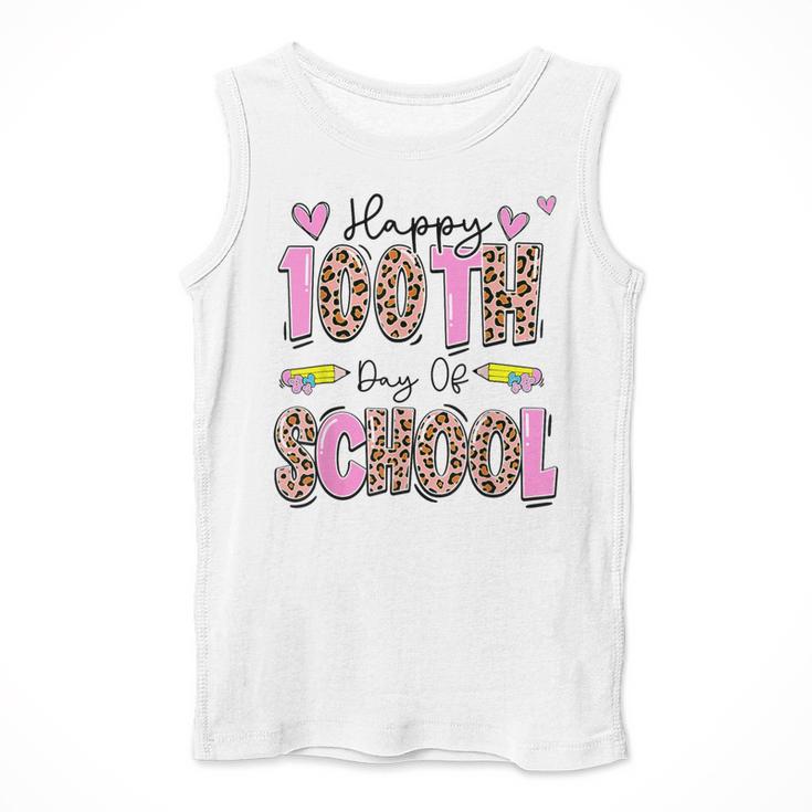 Happy 100th Day Of School Leopard Print Teacher Student Kids Men Tank Top, funny design Happy 100th Day Of School Leopard Print Teacher Student Kids Men Tank Top, funny design
