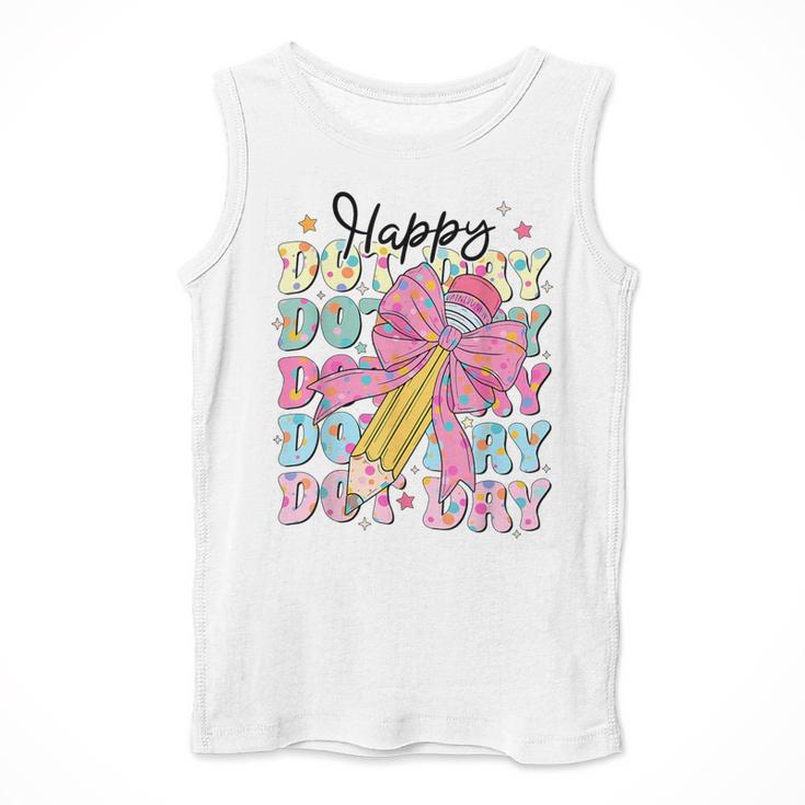 Happy Dot Day 2025 Coquette Bow Teachers Kids Boys Girls Men Tank Top, funny design