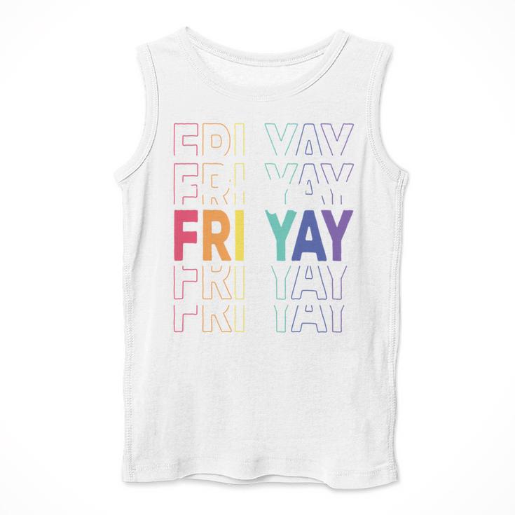 Happy Fri Yay Teacher Friday Saying Men Tank Top, funny design Happy Fri Yay Teacher Friday Saying Men Tank Top, funny design