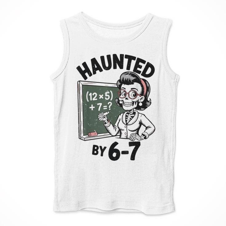 Haunted 67 Skeleton Math Teacher Halloween Costume Math Pun Men Tank Top, funny design Haunted 67 Skeleton Math Teacher Halloween Costume Math Pun Men Tank Top, funny design