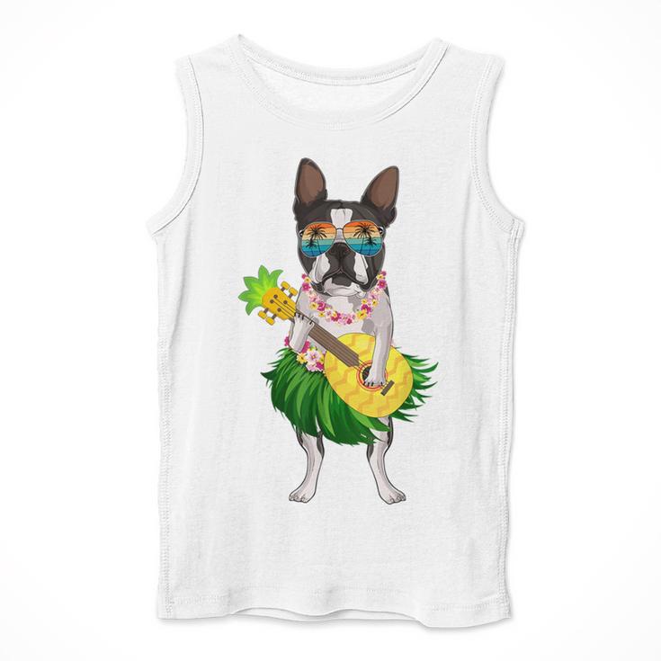 Hawaiian Boston Terrier Dog Pineapple Ukulele Summer For Men Women Girls Kids Men Tank Top, funny design