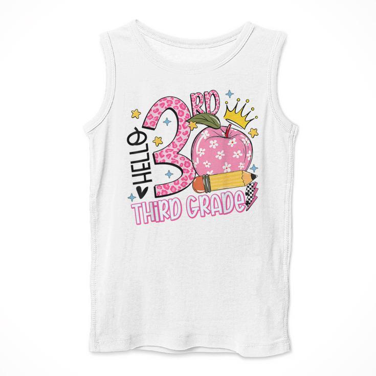 Hello 3rd Third Grade Back To School Pink Leopard Teacher Men Tank Top, funny design Hello 3rd Third Grade Back To School Pink Leopard Teacher Men Tank Top, funny design