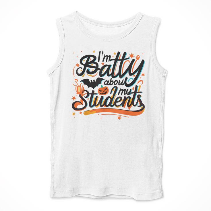 I'm Batty About My Students Watercolor Bat Teacher Halloween Men Tank Top, funny design I'm Batty About My Students Watercolor Bat Teacher Halloween Men Tank Top, funny design