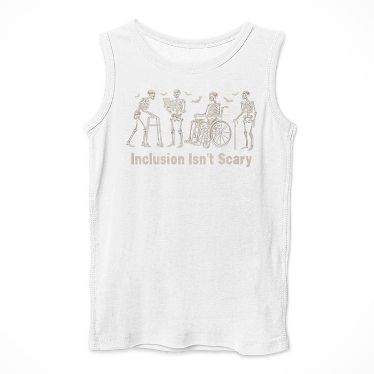 Inclusion Isn't Scary Skeleton Halloween Sped Teacher Premium Tri-Blend Men Tank Top, funny design Inclusion Isn't Scary Skeleton Halloween Sped Teacher Premium Tri-Blend Men Tank Top, funny design