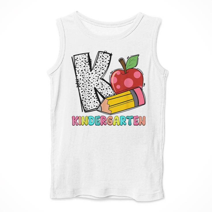 K Is For Kindergarten Teacher Pencil Apple Back To School Men Tank Top, funny design K Is For Kindergarten Teacher Pencil Apple Back To School Men Tank Top, funny design