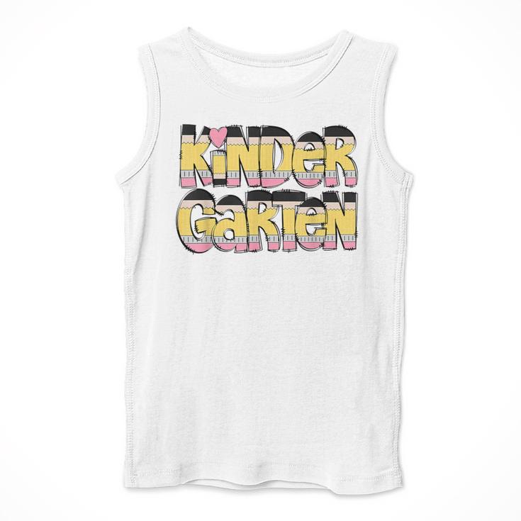 Kindergarten Pencil First Day Of School Teacher Toddler Kids Men Tank Top, funny design