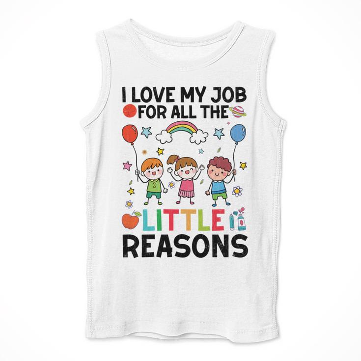 Love Job For Little Reasons Daycare Teacher Graphic Men Tank Top, funny design