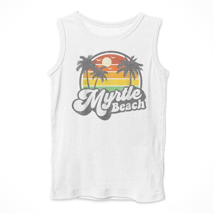 Myrtle Beach South Carolina Retro 70s Vintage Vacation Men Tank Top, funny design