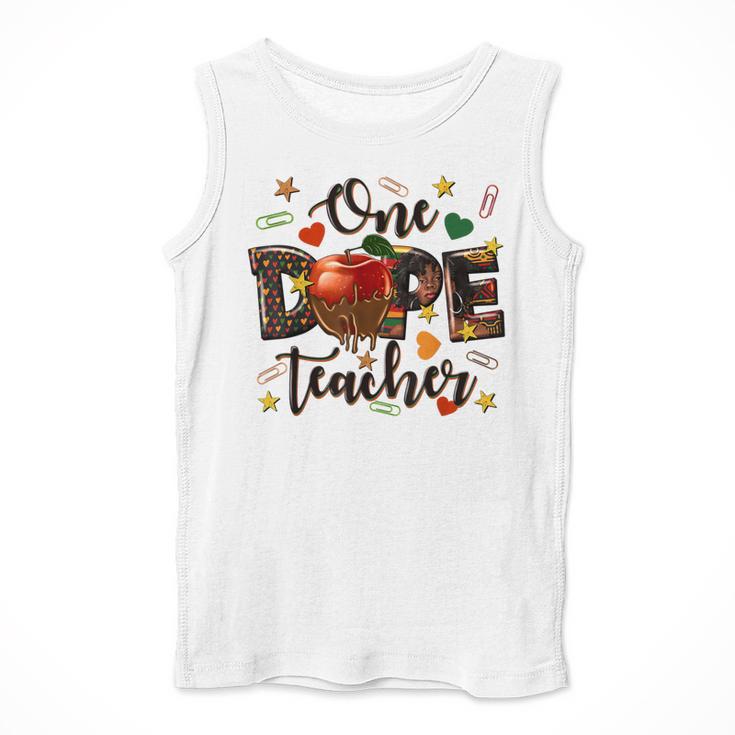 One Dope Teacher Men Tank Top, funny design One Dope Teacher Men Tank Top, funny design