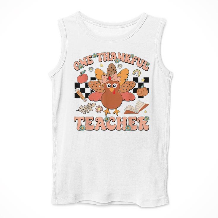 One Thankful Teacher Thanksgiving Retro Groovy Fall Teachers Men Tank Top, Groovy Teacher Gifts, funny design One Thankful Teacher Thanksgiving Retro Groovy Fall Teachers Men Tank Top, Groovy Teacher Gifts, funny design